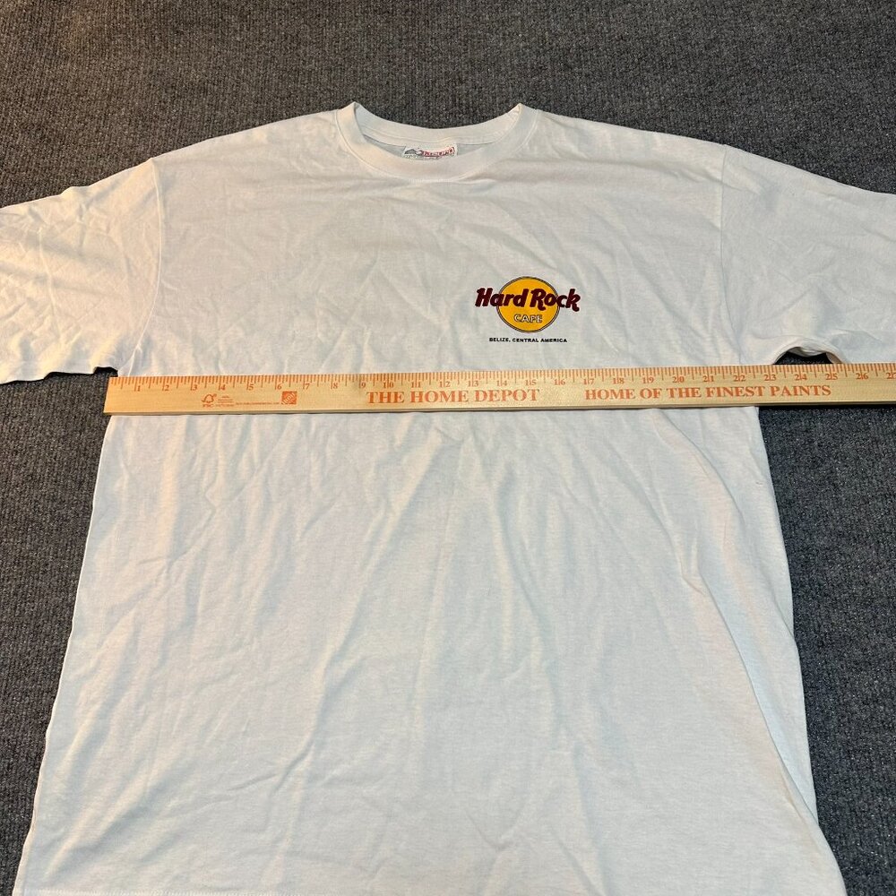 Vintage Hard Rock Cafe Belize Central America Shirt XL White Guitar Graphic Tee - Picture 4 of 4